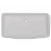 Bathroom Basin with Mixer Tap Ceramic Rectangular White