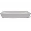 Bathroom Basin with Mixer Tap Ceramic Rectangular White