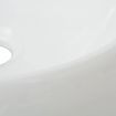 Bathroom Basin with Mixer Tap Ceramic Round White