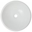 Bathroom Basin with Mixer Tap Ceramic Round White