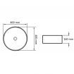 Bathroom Basin with Mixer Tap Ceramic Round White