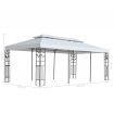 Gazebo 3x6 m White