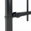 Garden Fence with Spear Top Steel 11.9 m Black