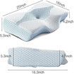 Neck Support Memory Foam Cervical Pillow, Side Sleeper Contour Pillow Relief Neck & Shoulder Pain for Side/Back/Stomach Sleeper, Orthopedic Bed Pillow