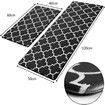 2 PCS Flannel Kitchen Mat Cushioned Anti-Fatigue Kitchen Rug,Water absorption  Non-Slip col black