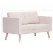 2-Seater Sofa Fabric Cream