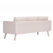 3-Seater Sofa Fabric Cream