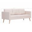 3-Seater Sofa Fabric Cream