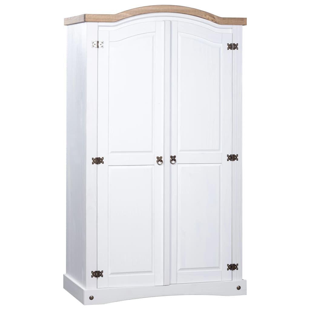 Wardrobe Mexican Pine Corona Range 2 Doors White