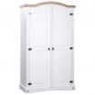 Wardrobe Mexican Pine Corona Range 2 Doors White