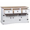 Sideboard Solid Mexican Pinewood Corona Range White 132x43x78 cm