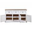 Sideboard Solid Mexican Pinewood Corona Range White 132x43x78 cm