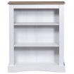 3-Tier Bookcase Mexican Pine Corona Range White 81x29x100 cm