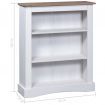 3-Tier Bookcase Mexican Pine Corona Range White 81x29x100 cm