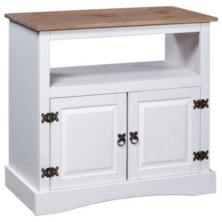 TV Cabinet Mexican Pine Corona Range White 80x43x78 cm