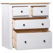 Sideboard White 80x40x83 cm Pinewood Panama Range