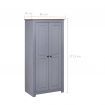 Wardrobe Grey 80x50x171.5 cm Solid Pine Panama Range