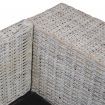 2-Seater Sofa with Cushions Grey Natural Rattan