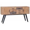 Side Cabinet 140x30x75 cm Solid Teak