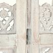 Hand carved 4-Panel Room Divider White 160x165 cm Solid Mango Wood