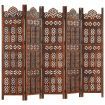 Hand carved 5-Panel Room Divider Brown 200x165 cm Solid Mango Wood