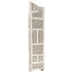 Hand carved 4-Panel Room Divider White 160x165 cm Solid Mango Wood