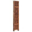 Hand Carved 3-Panel Room Divider Brown 120x165 cm Solid Mango Wood