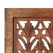 Hand Carved 3-Panel Room Divider Brown 120x165 cm Solid Mango Wood