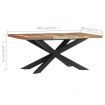 Dining Table 180x90x76 cm Solid Reclaimed Wood