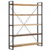 5-Tier Bookcase 140x30x180 cm Solid Reclaimed Wood