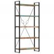 5-Tier Bookcase 90x30x180 cm Solid Reclaimed Wood