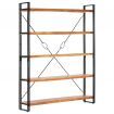 5-Tier Bookcase 140x30x180 cm Solid Acacia Wood