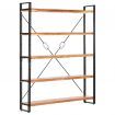 5-Tier Bookcase 140x30x180 cm Solid Acacia Wood