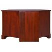 Corner TV Cabinet Classical Brown Solid Mahogany Wood