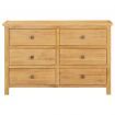 Chest of Drawers 105x33.5x73 cm Solid Oak Wood