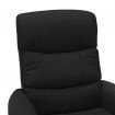 Reclining Chair Black Faux Leather and Bentwood