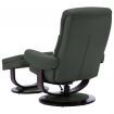 Reclining Chair Anthracite Faux Leather and Bentwood