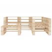 6 Piece Garden Lounge Set Pallets Wood