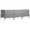 3 Piece Sofa Set Fabric Light Grey