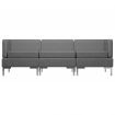 3 Piece Sofa Set Fabric Dark Grey