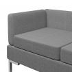 3 Piece Sofa Set Fabric Dark Grey