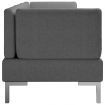 3 Piece Sofa Set Fabric Dark Grey