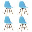 7 Piece Dining Set Plastic Blue