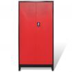 Tool Cabinet with Tool Chest Steel 90x40x180 cm Red and Black