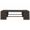 4 Piece Garden Lounge Set Poly Rattan Brown