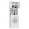 Washing Machine Cabinet Set White Chipboard