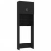 Washing Machine Cabinet Set Black Chipboard