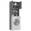 Washing Machine Cabinet Set Grey Chipboard