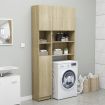 Washing Machine Cabinet Set Sonoma Oak Chipboard