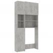 Washing Machine Cabinet Set Concrete Grey Chipboard